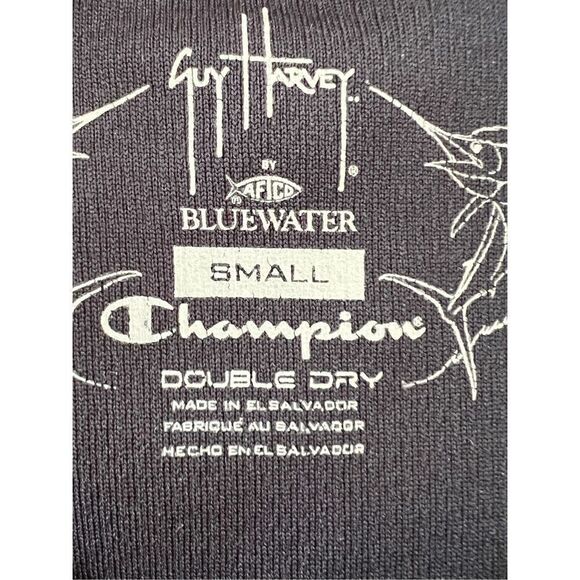 Guy Harvey Mens T-shirt Blue Fishing Shirt SZ S Double Dry - Picture 3 of 9